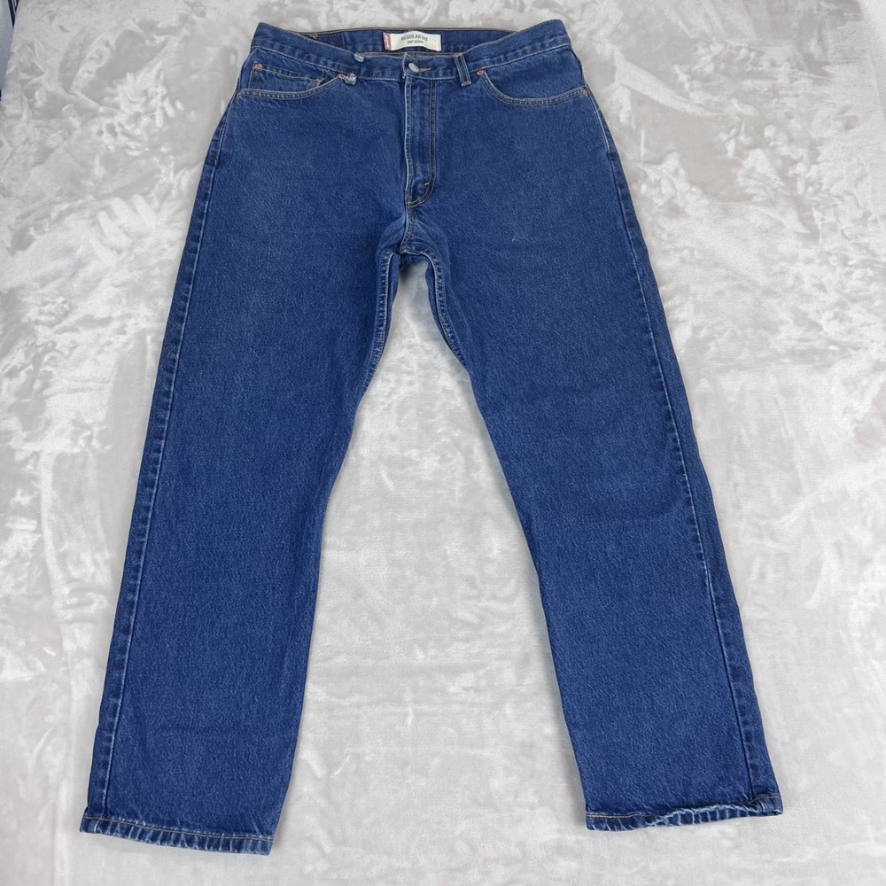 Y2K Levis 505 Jeans Mens 36x30 Blue Denim Regular Fit Straight Leg Workwear